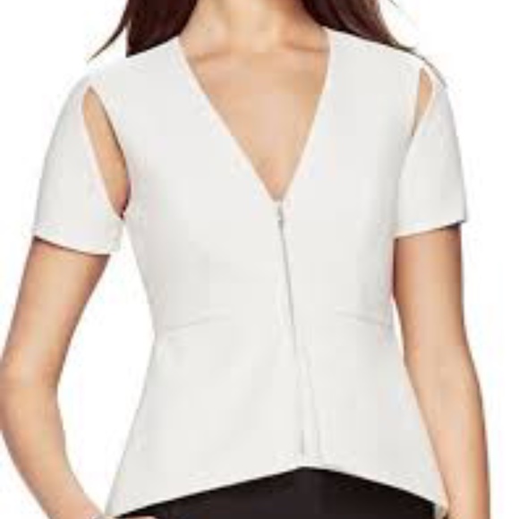 BCBGMaxAzria Haven Top Off White SZ L NWT - Picture 1 of 2